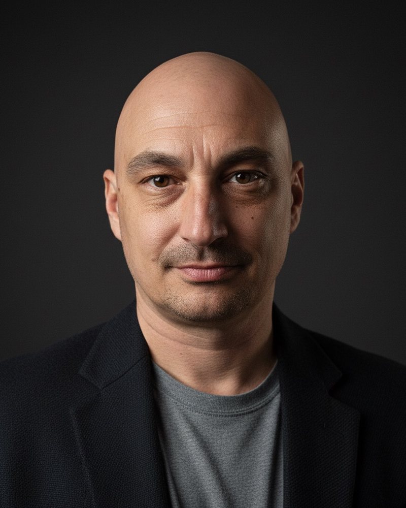 Portrait de Sébastien Stadelmann, fondateur de HumAIn à Fribourg